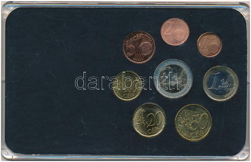 Finnország 2000-2005. 1c-2E (8xklf) forgalmi összeállítás műanyag dísztokban T:1,1- Finland 2000-2005. 1 Cent - 2 Euro (8xdiff) coin set in plastic case C:UNC,AU - Image 2