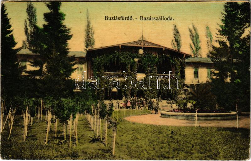 1916 Buziásfürdő, Baile Buzias; Bazár szálloda / hotel, bazaar, spa (EK)