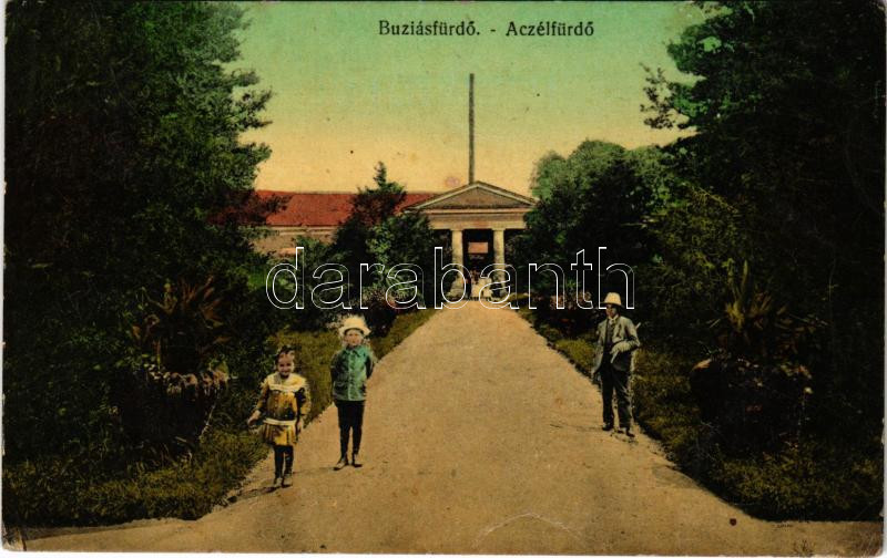 1916 Buziásfürdő, Baile Buzias; Acélfürdő / spa, bath (EK)