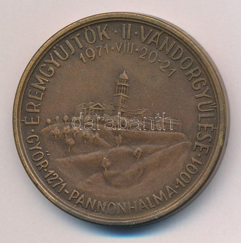 Kovács Bence 1971. 'Éremgyűjtők II. Vándorgyűlése' kétoldalas bronz emlékérem (40mm) T:1-