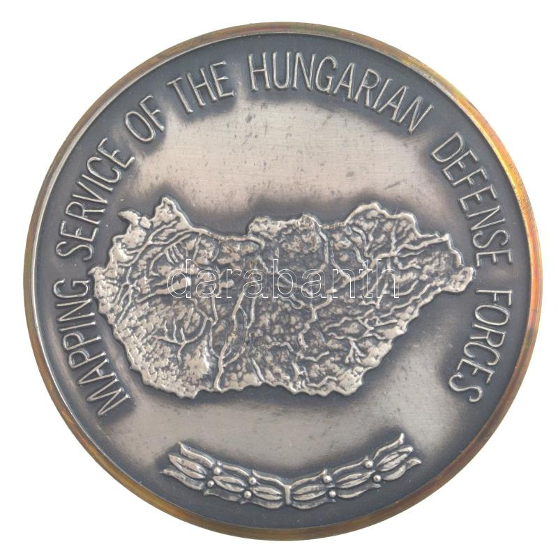 1994. 'A Magyar Katonai Térképeszet magalakulásának emlékére 1919-1994' kétoldalas ezüstpatinázott bronz emlékérem (65mm) T:1- - Image 2