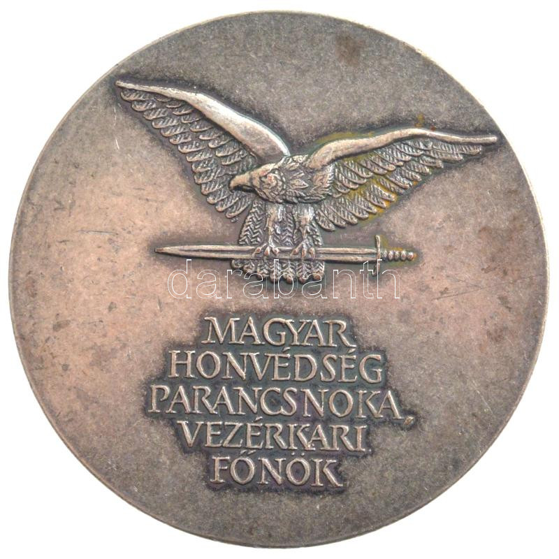 DN 'Magyar Honvédség Parancsnoka, Vezérkari Főnök' ezüstözött bronz emlékérem (38mm) T:2 Hungary ND 'Commander of the Hungarian Armed Forces, Chief of Staff' silver patinated bronze medallion (38mm) C:XF - Image 2