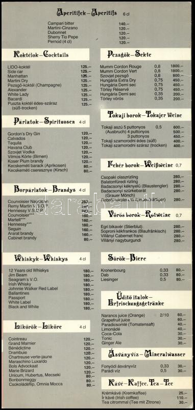 cca 1980 Lido Belvárosi Kávéház ét- és itallapja - Image 3