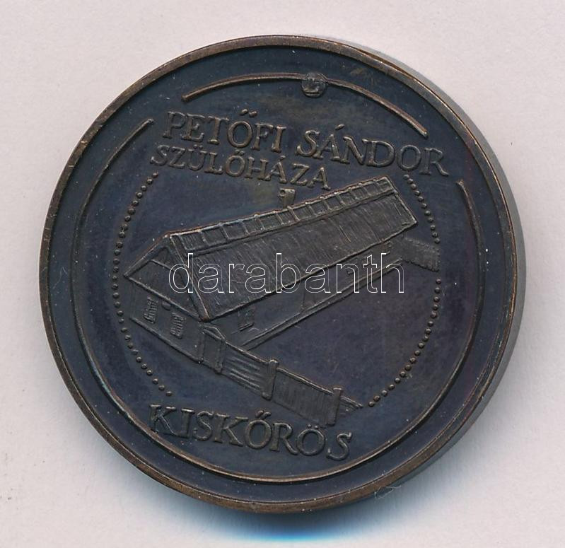 Lapis András (1942-) 1973. 'Petőfi Sándor szülőháza' bronz emlékérem (42mm) T:1- patina