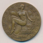 Iván István (1905-1967) 1948. 'Boldog új esztendőt kíván / Magyar Állami Pénzverő' kétoldalas bronz emlékérem (40mm) T:1-