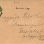 1902 Miskolc, Minorita templom. Szecessziós címeres litho keret / Art Nouveau, litho frame with coat of arms - Image 2