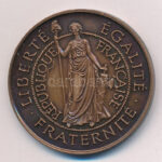 Fritz Mihály (1947-) 1989. 'Liberté Égalité Fraternité / 1789 a francia szabadságharc 200. évfordulója' bronz emlékérem (42mm) T:1