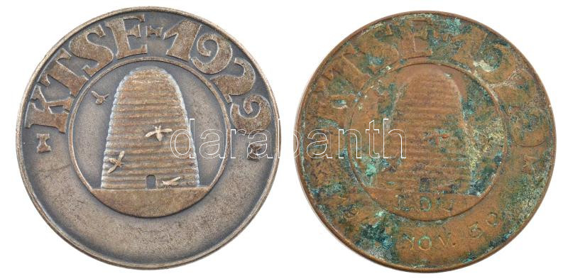 Erdey Dezső (1902-1957) 1929. 'Budapest Szfőv Községi Takarékpénztár RT Tisztviselőinek Sportegyesülete / KTSE 1929.' bronz és ezüstözött bronz díjérem, egyiken gravírozással (36mm) T:2 - Image 2