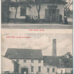 1915 Albertirsa, Alberti-Irsa; Pető Fülöp üzlete és gőzhengermalma (kis szakadás / small tear)