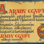 'Arany Egypt' kézzel rajzolt reklámterv, 1920-1930 körül. Vegyes technika, karton, jelzett, 10x15 cm