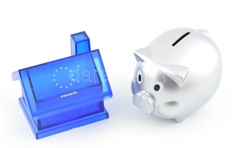 Persely kismalac, házikó, 13cm