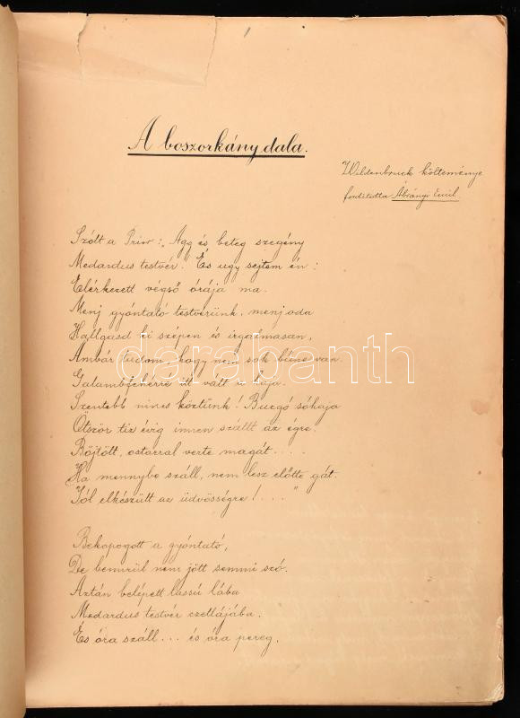 cca 1910 Verses kézirat és zenemű gyűjtemény, kb 80 beírt oldalon - Image 2