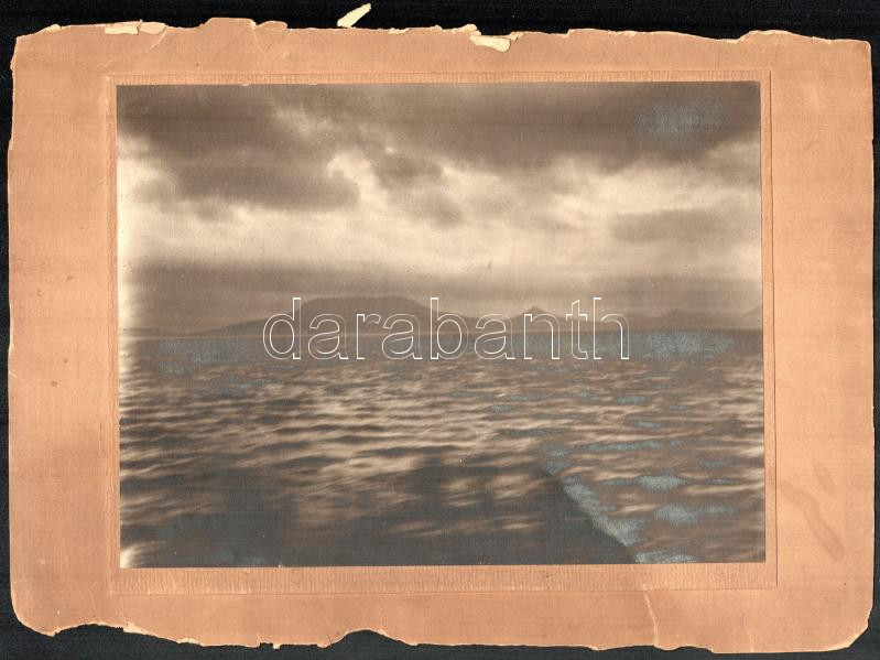 cca 1930 Badacsony vintage művészi fotó kartonon 22x18 cm