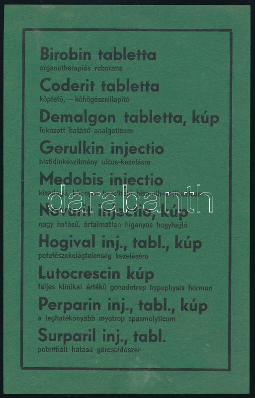cca 1940 Birobin gyógyszerészeti reklám