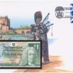 Skócia 1999. 1P felbélyegzett borítékban, bélyegzéssel T:I Scotland 1999. 1 Pound in envelope with stamp and cancellation C:UNC