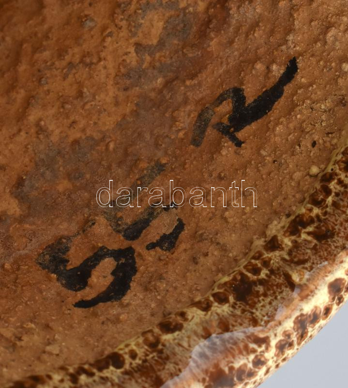 Jelzés nélkül (Fürtös???): Kaspó, pirogránit, kis kopásokkal, mázlepattanással. m: 14,5 cm - Image 2