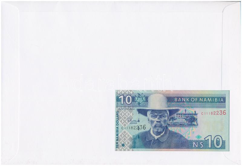 Namíbia 2001. 10D felbélyegzett borítékban, bélyegzéssel T:1 Namibia 2001. 10 Dollar in envelope with stamp and cancellation C:UNC - Image 2