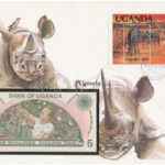 Uganda 1982. 5Sh felbélyegzett borítékban, bélyegzéssel T:I Uganda 1982. 5 Schilling in envelope with stamp and cancellation C:UNC