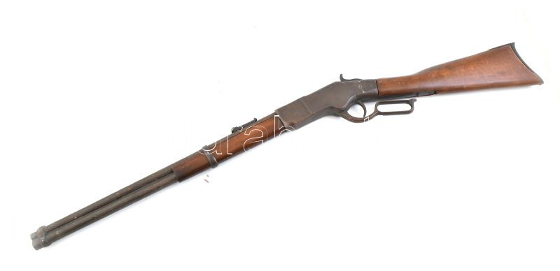 Dísz puska, kopott, h: 97 cm