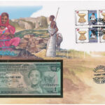 Etiópia 1976. 1B felbélyegzett borítékban, bélyegzéssel T:1 Ethiopia 1976. 1 Birr in envelope with stamp and cancellation C:UNC