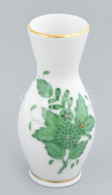 Herendi Apponyi mintás vázácska. Kézzel festett, jelzett, hibátlan. 6 cm