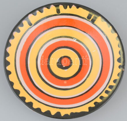 Péter Mária kerámia tál, jelzett, hibátlan, d: 20 cm