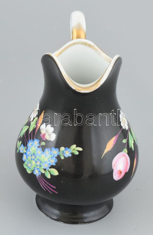 Antik tejkiöntő, porcelán, jelzés nélkül, kopásokkal, m: 18 cm - Image 2