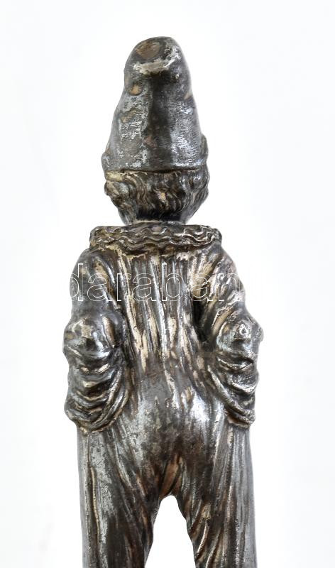 Bohóc figura. Ón szobor, márvány talapzaton, XIX. sz. Jelzés nélkül, m: 14 cm - Image 2
