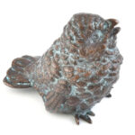 Fritz Bermann Wien: Madárfióka, bécsi bronz figura, XIX. sz. Jelzett, m: 4,5 cm / Fritz Bermann - Wiener Bronzen: Vögel.