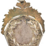 ~1920. kétoldalas, jelzetlen Ag kerékpáros díjérem 'HP' beütésekkel, bronz díszítménnyel, füllel (br.18,41g/39mm) T:2 patina - Image 2