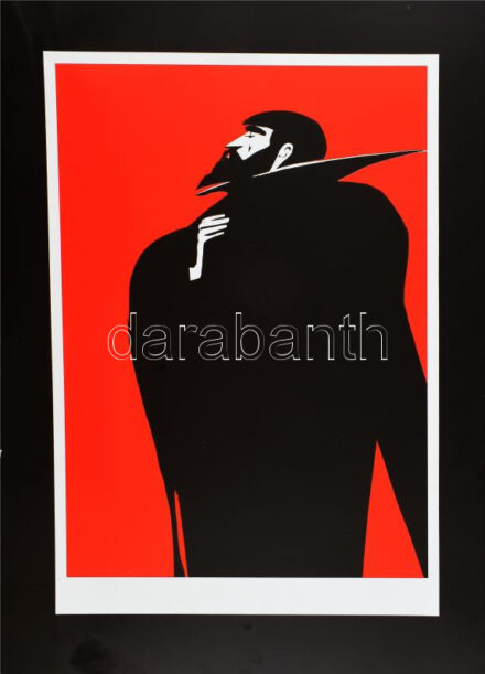 Kass János (1927-2010): Kékszakállú vára. Ofszet nyomat, papír, jelzés nélkül. Bal felső sarkában kissé hullámos. 47x30 cm.