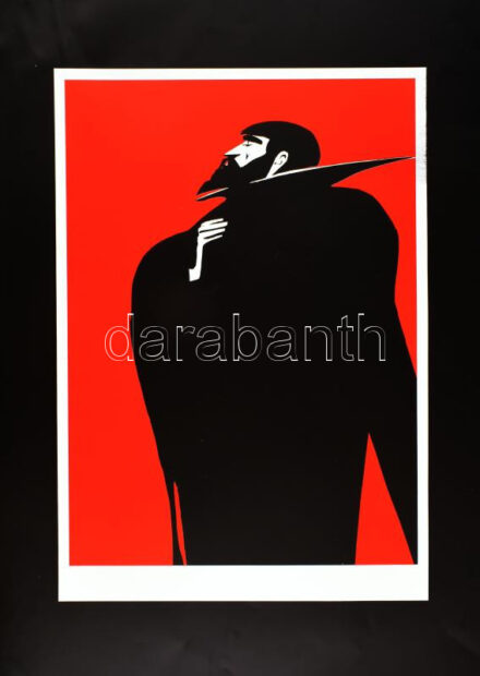 Kass János (1927-2010): Kékszakállú vára. Ofszet nyomat, papír, jelzés nélkül. Bal felső sarkában kissé hullámos. 47x30 cm.