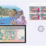Seychelles-szigetek 1989. 10R felbélyegzett borítékban, bélyegzéssel T:I Seychelles 1989. 10 Rupees in envelope with stamp and cancellation C:UNC