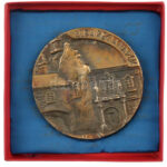 1981. 'Alba Regia napok 1981' öntött bronz emlékérem díszdobozban (102mm) T:1 kis patina - Image 2