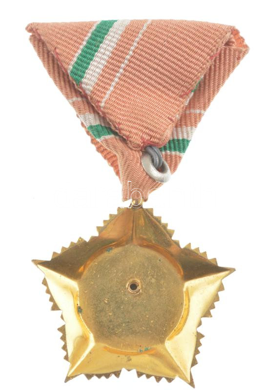 1984. 'Április Negyedike Érdemrend' aranyozott, zománcozott bronz kitüntetés nem saját mellszalaggal T:1- / Hungary 1984. 'Order of Merit of April Fourth' gilt, enamelled bronze decoration with not own ribbon C:AU NMK 720. - Image 2