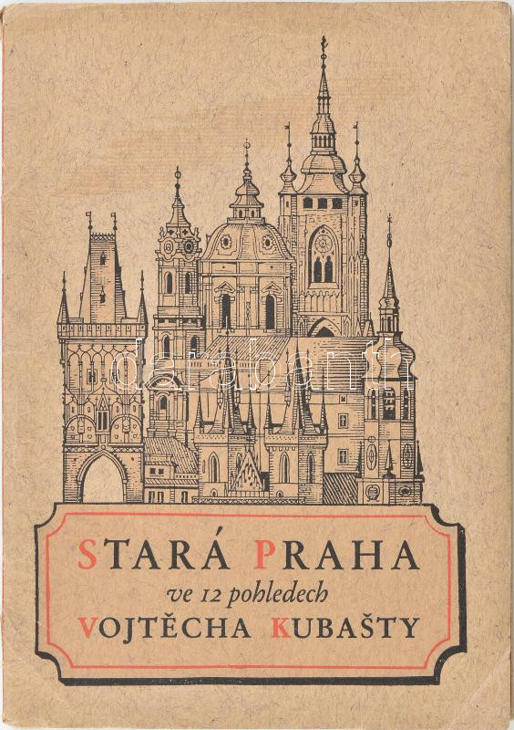A régi Prága - Stara Praha 12 grafikát tartalmazó kiadvány 10x14 cm