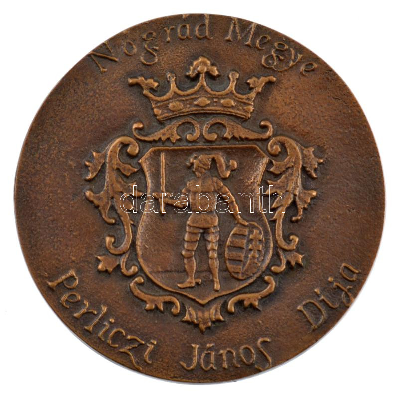 Marosits István (1943-) DN 'Nógrád Megye Perliczi János Díja' kétoldalas bronz emlékérem (93mm) T:1-