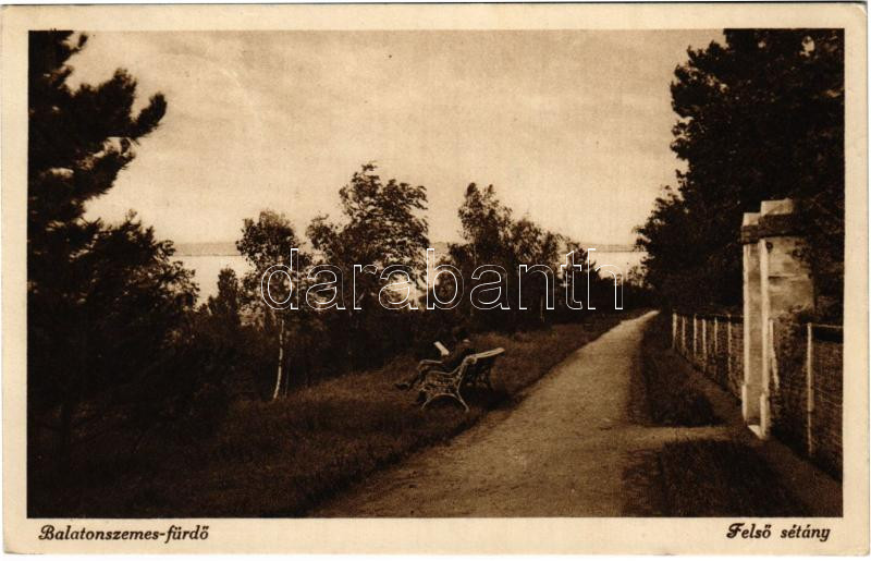 1926 Balatonszemes, Szemes; Felső sétány