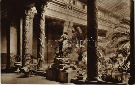 Budapest XI. A Szent Gellért fürdő és szálloda pálmacsarnoka, belső. Photo Erdélyi