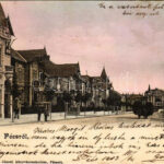 1903 Pécs, Villasor, vasútállomás, villák. Blancz József kiadása