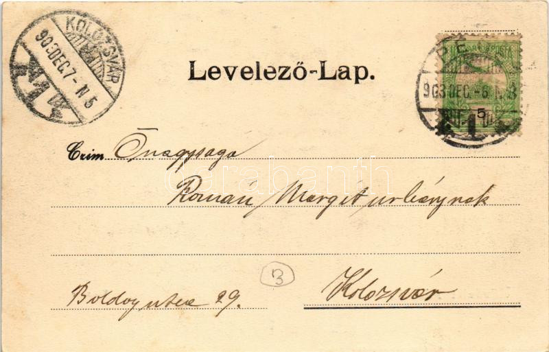 1903 Pécs, Villasor, vasútállomás, villák. Blancz József kiadása - Image 2