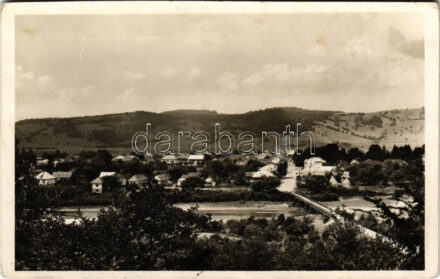 1943 Nagyberezna, Velykyi Bereznyi, Velky Berezny; látkép, híd. Mérai Jánosné kiadása / general view, bridge (EK)