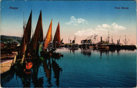 1916 Fiume, Rijeka; Porto Baross / port / Baross kikötő (EK)