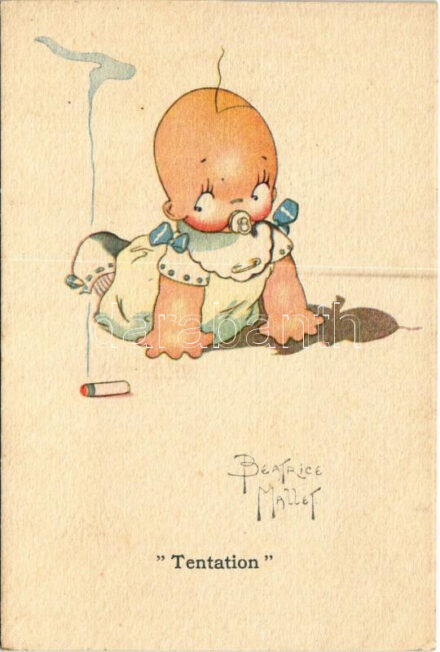 Kisbaba cigivel a szájában / 'Tentation' Baby and cigarette s: Beatrice Mallet