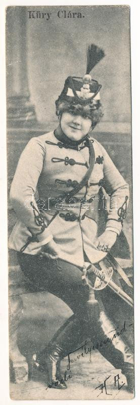 1904 Küry Klára (14 cm x 4,5 cm)