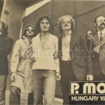 cca 1970-1980 P. Mobil rockegyüttes plakát, kissé sérült, középen hajtott, 58x40 cm