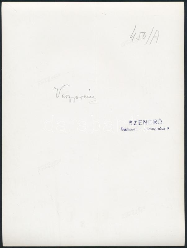 cca 1940 Veszprém Szendrő István fotóművész pecséttel jelzett fotója 24x16 cm - Image 2