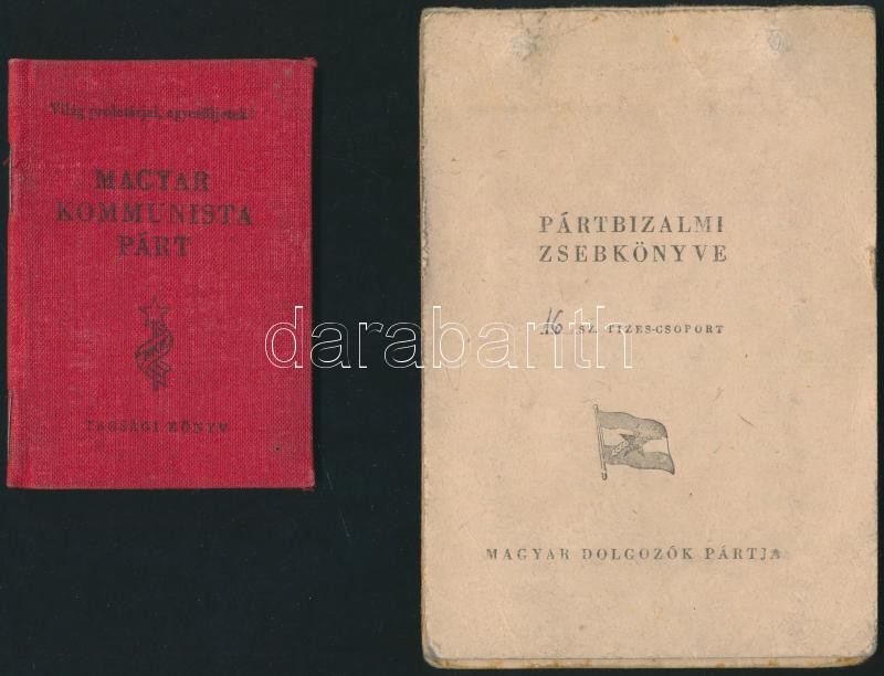 cca 1960 Sárdy Brutus (1892-1970) festőművész, restaurátor 2 db pártigazolványa