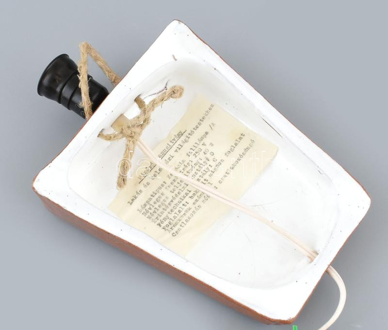 Retró kerámia, falikar, jelzés nélkül, szép állapotban, működik, E14-es foglalattal, 23x15x5 cm - Image 2
