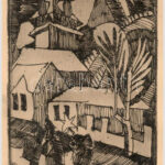 Kunt Ernő (1920-1994): Betlehemesek (cím nélkül), 1965. Rézkarc, papír, jelzett. 16x10 cm - Image 2